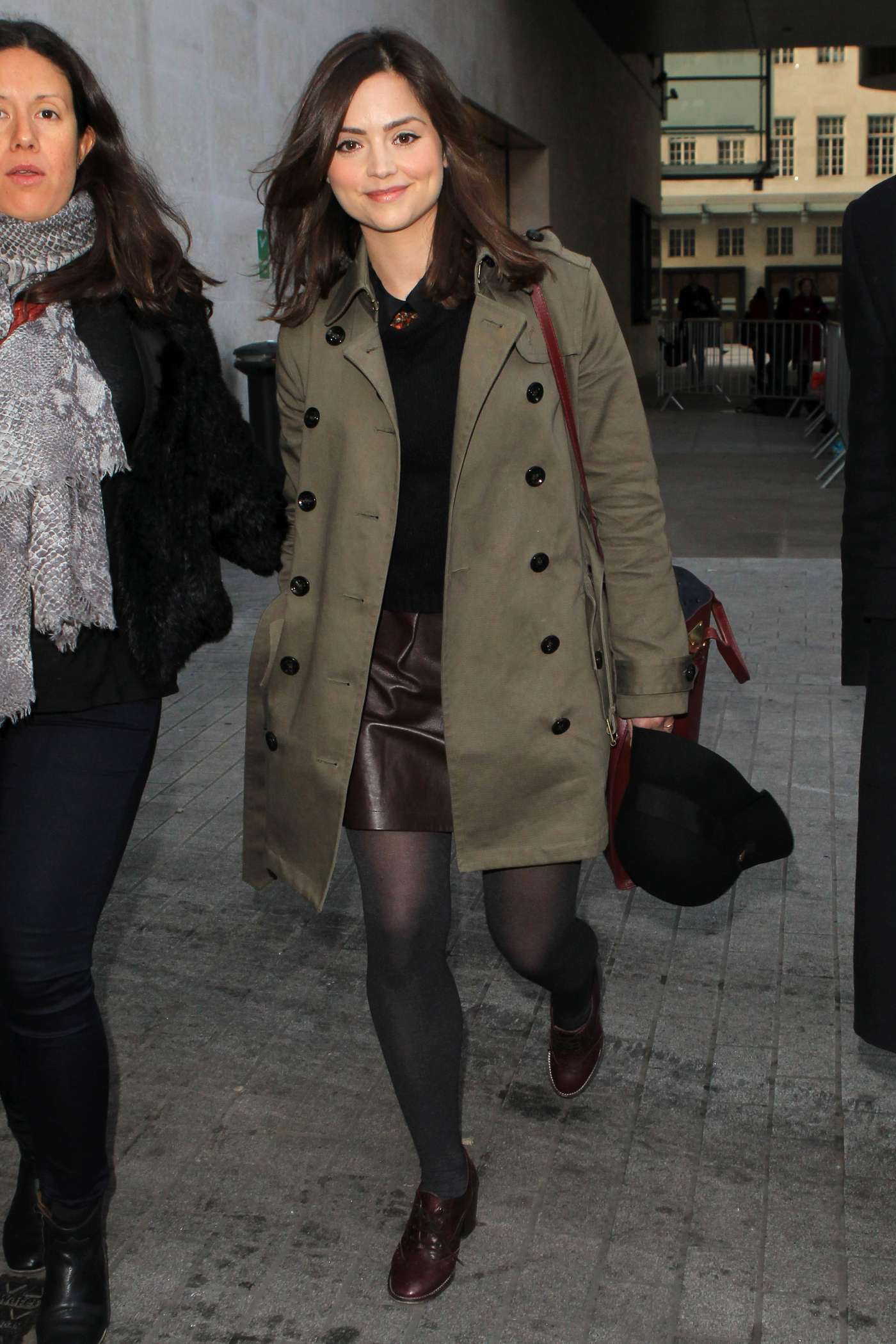 Jenna Louise Coleman arriving at BBC Radio 1 in London